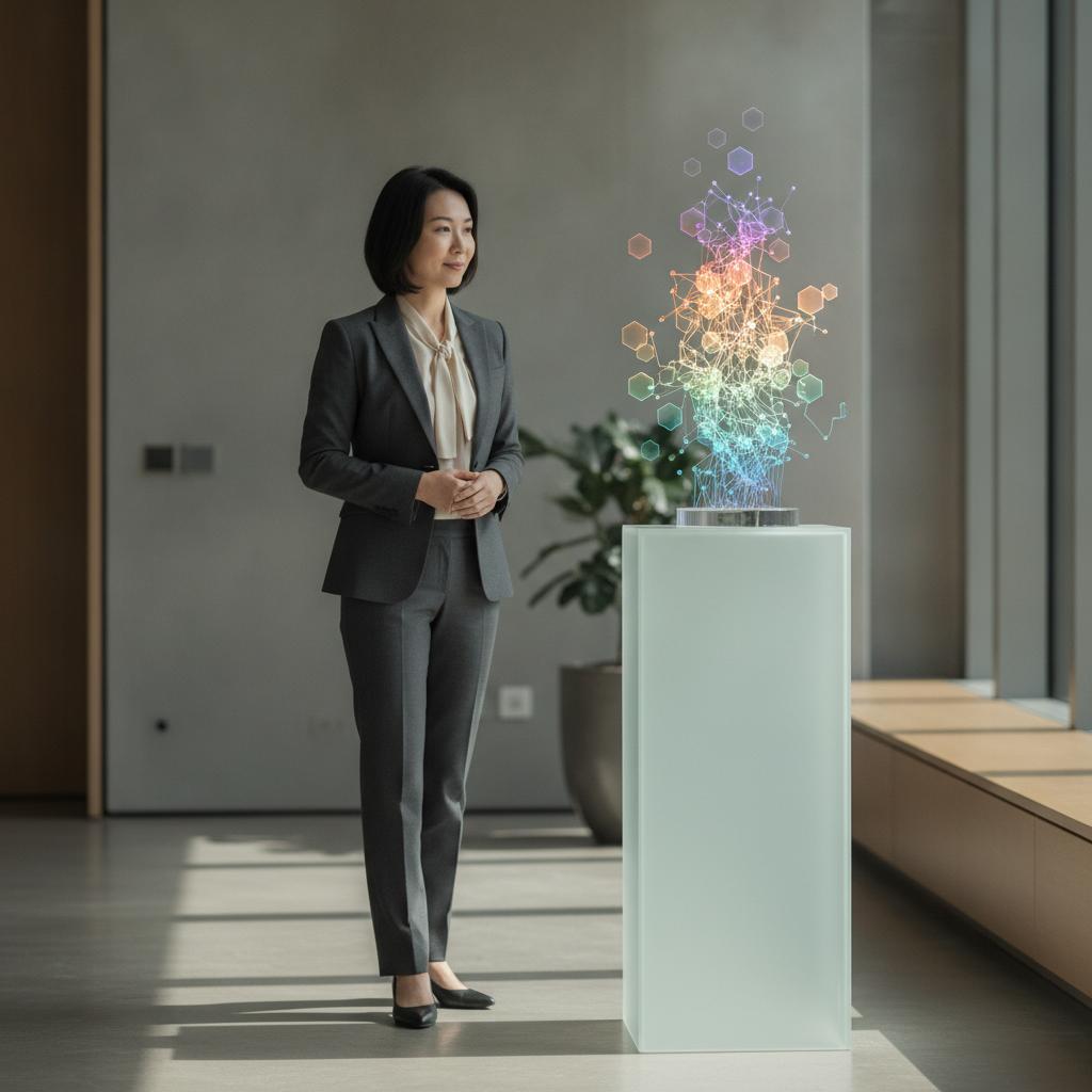 企業AI智慧轉型路徑架構圖：從工具到智慧決策的進化流程