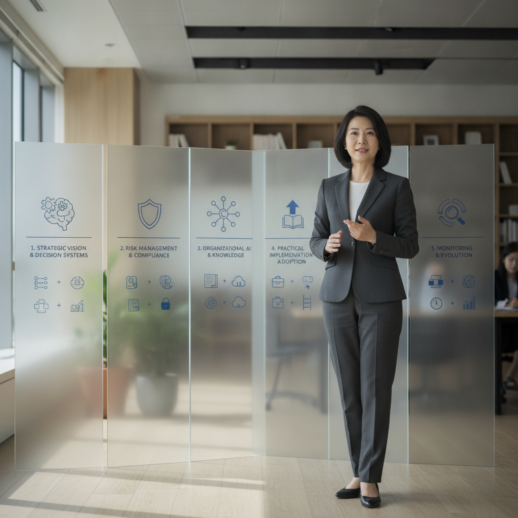 企業 AI 治理五大步驟框架總覽圖
