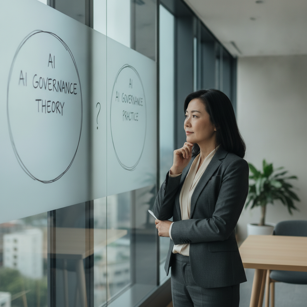 企業AI治理實踐落差情境圖