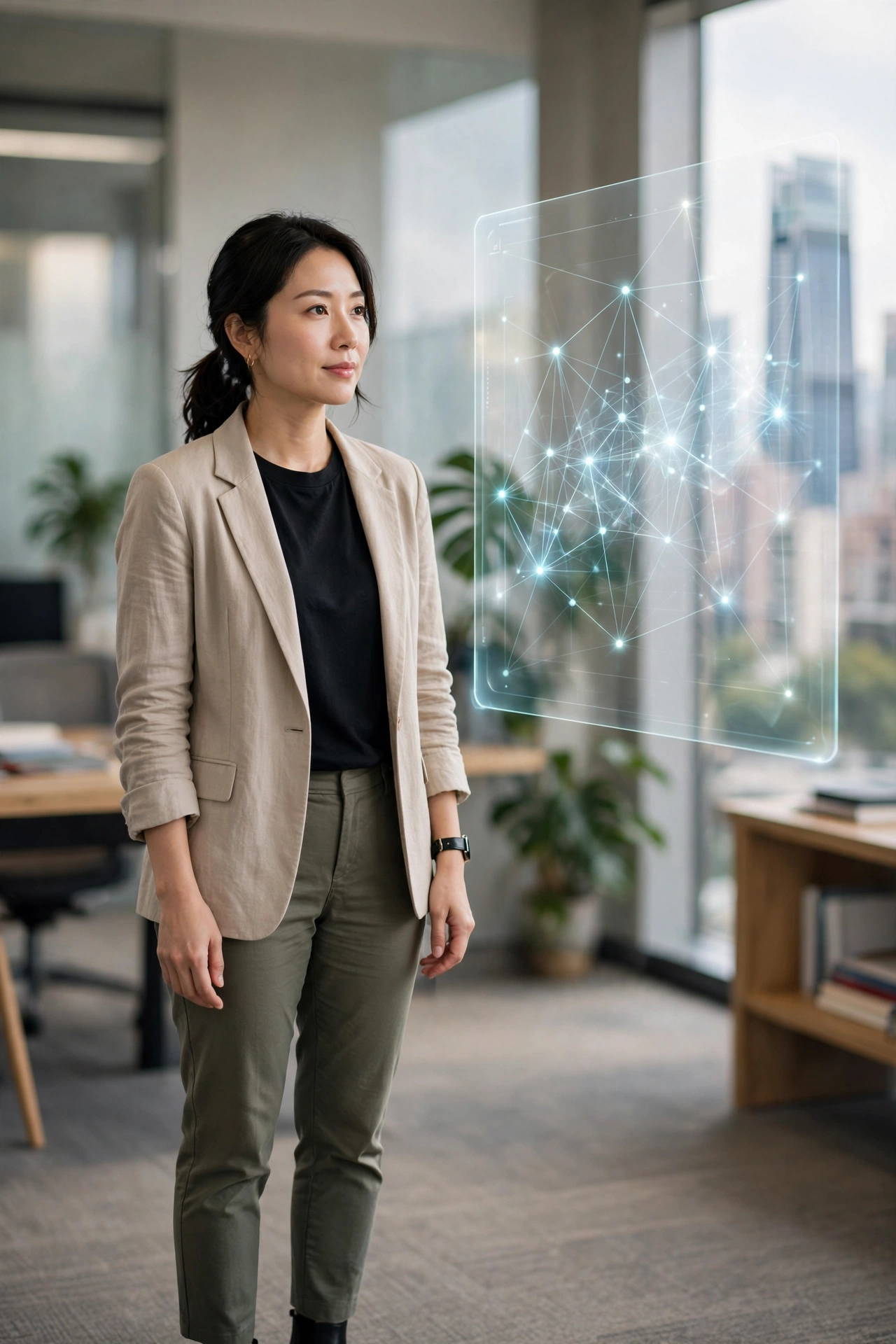 主動式 AI 代理在企業環境中主動推進任務的運作示意