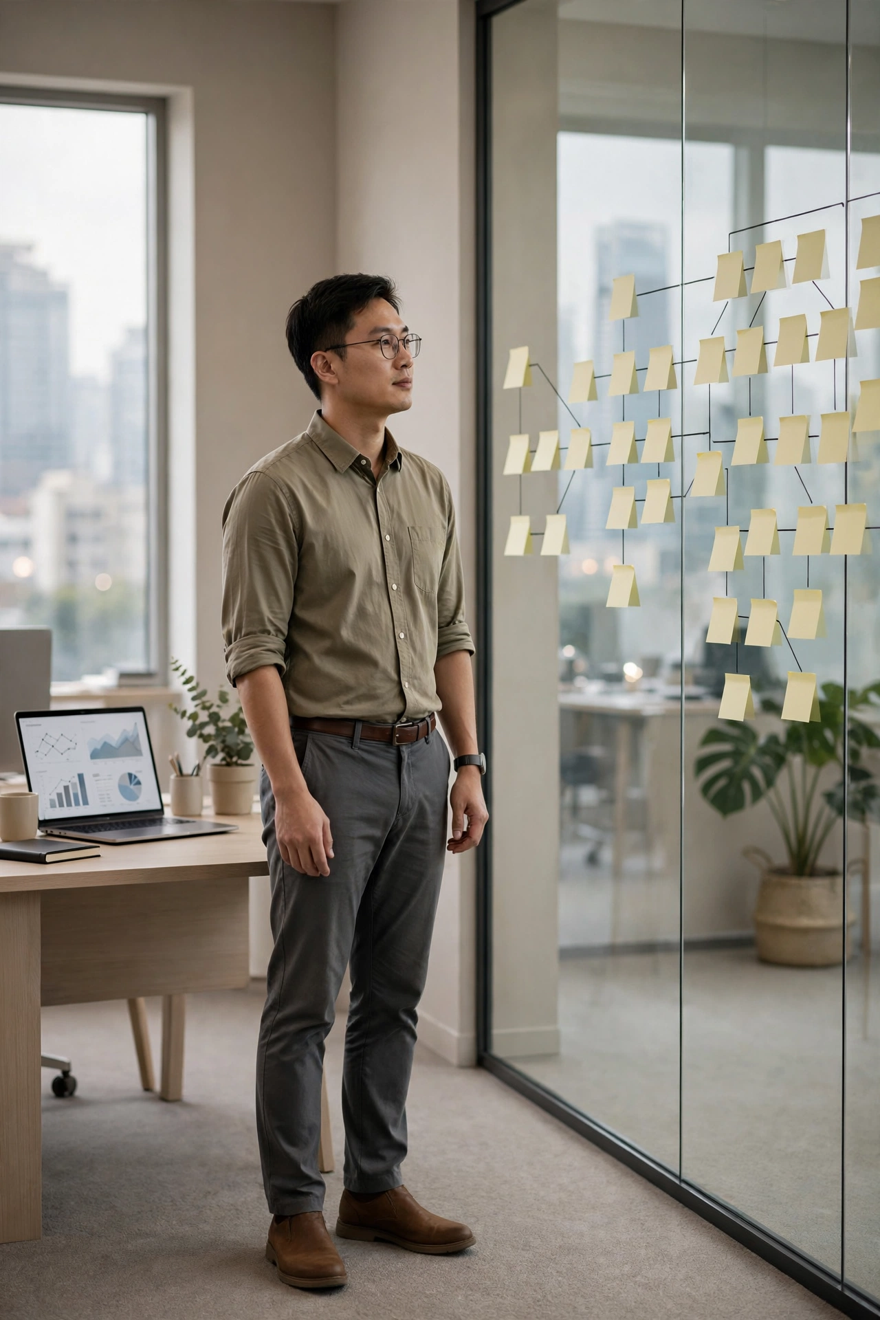 企業 AI 落地從職務痛點出發的試點流程示意圖