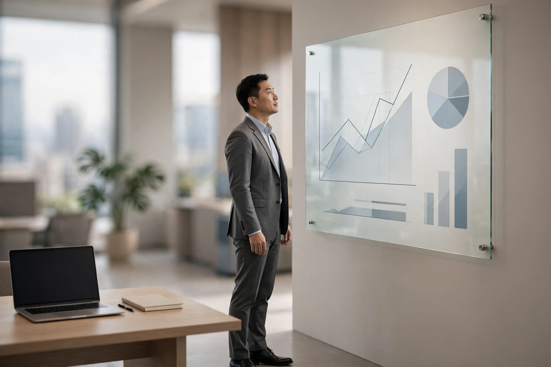 企業 AI 投資回收與效益驗證的財務框架示意圖
