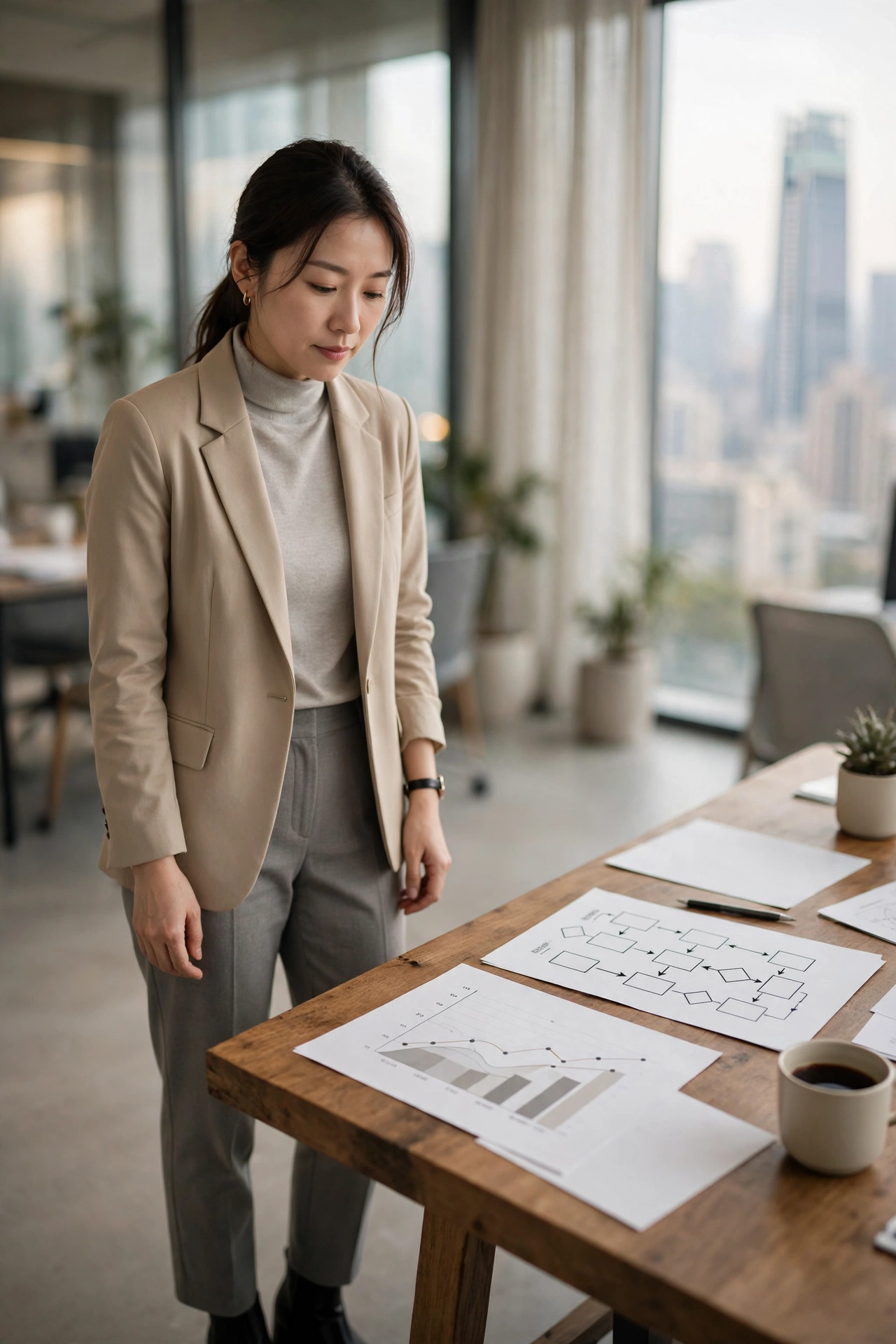 台灣缺工與加薪並存下，企業以AI自動化重新配置人力的示意圖